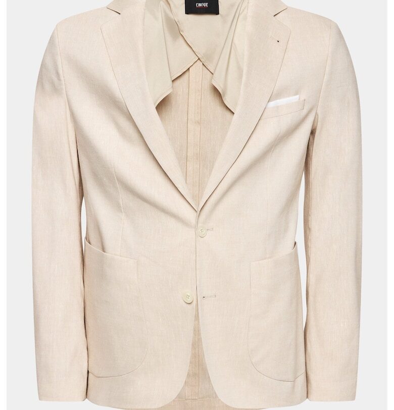 Мъжко яке -  Лен/Полиестер - Бежов CINQUE