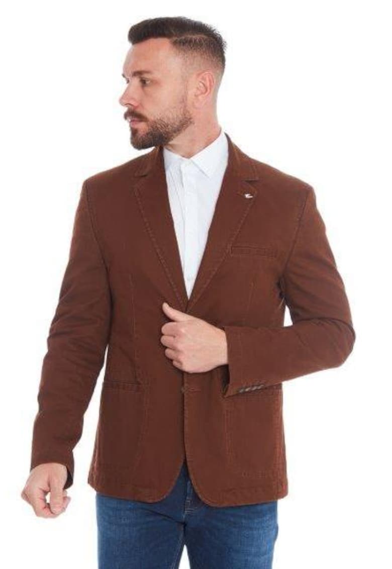 Мъжко яке - Яке 6447 - Кафяво - Кафяв W Wegener