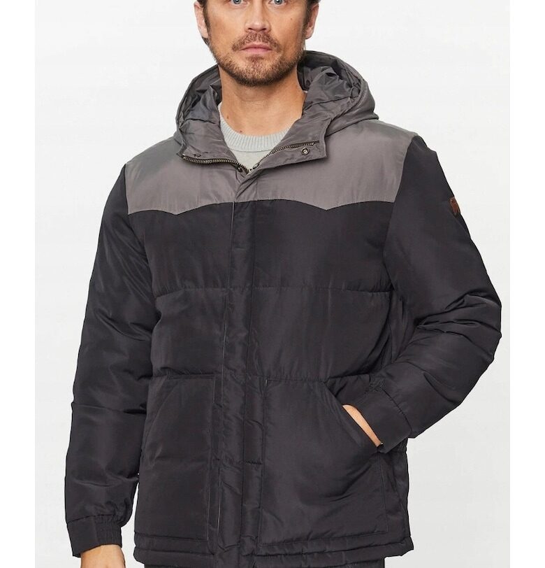 Мъжко яке  полиестер - сиво/черно - Wrangler