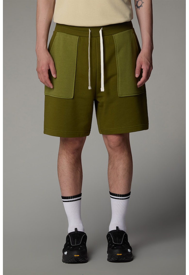 Мъхест къс панталон с памук и джобове - Маслинено зелено The North Face