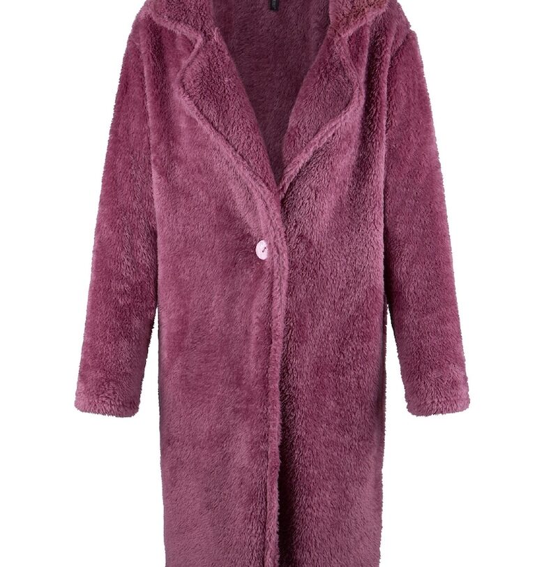 Мъхест халат с джобове - Розово LingaDore