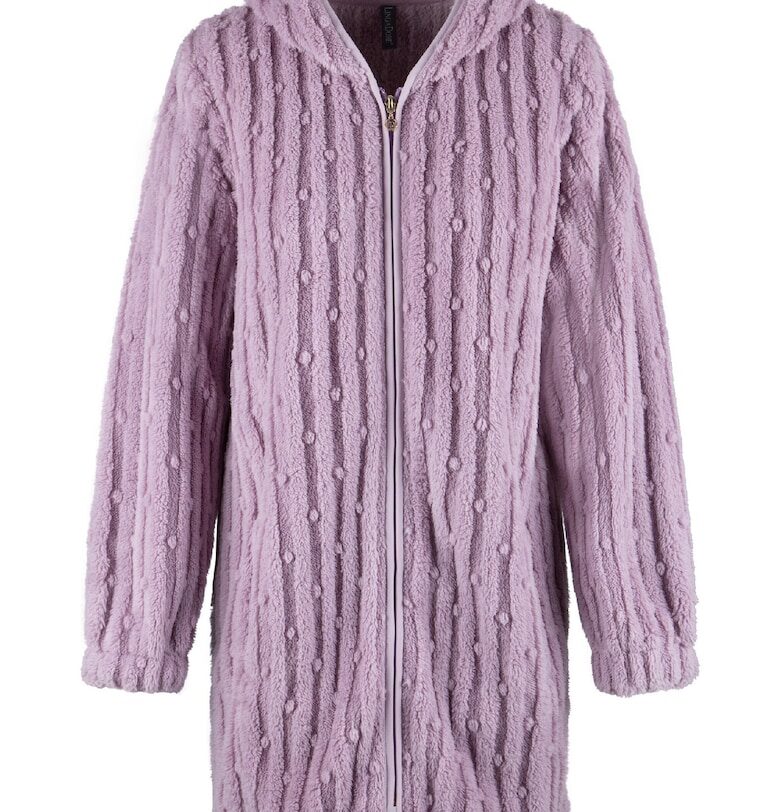 Мъхесто домашно худи - Прашно розово LingaDore