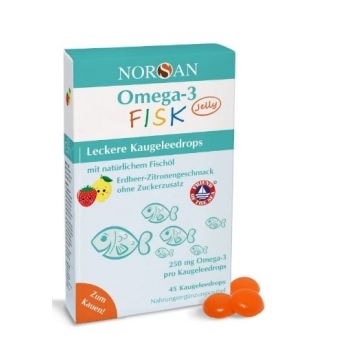 НОРСАН ОМЕГА-3 ЖЕЛИРАНИ РИБКИ Х45 ЯГОДА И ЛИМОН цена