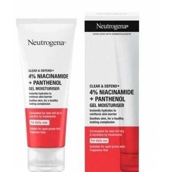НЮТРОДЖИНА КЛИЪР ДЕФЕНД Хидратиращ гел с ниацинамид и пантенол 50 мл. цена