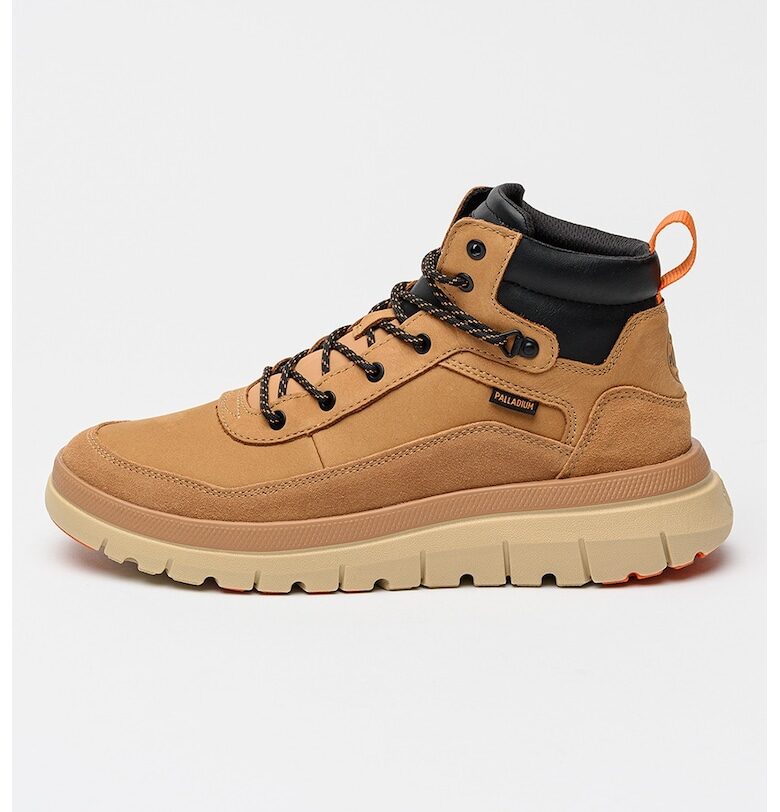 Непромокаеми боти Pallarider Sc от набук с велур - Канелено кафяво Palladium