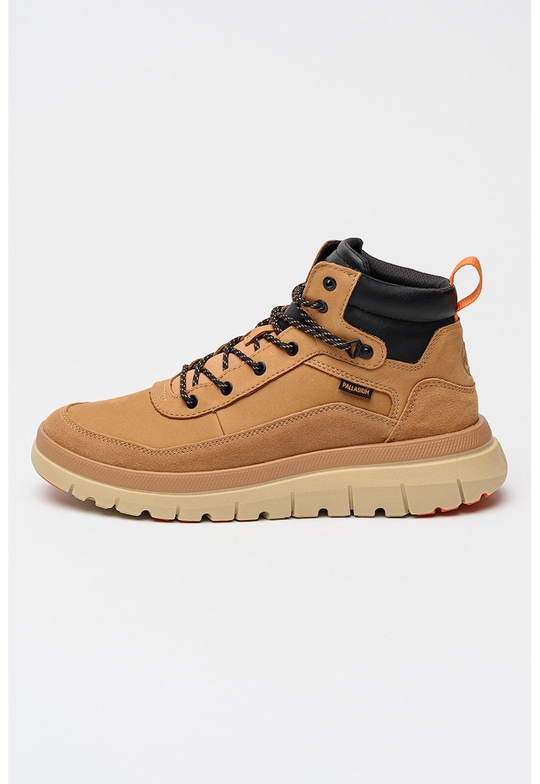 Непромокаеми боти Pallarider Sc от набук с велур - Канелено кафяво Palladium