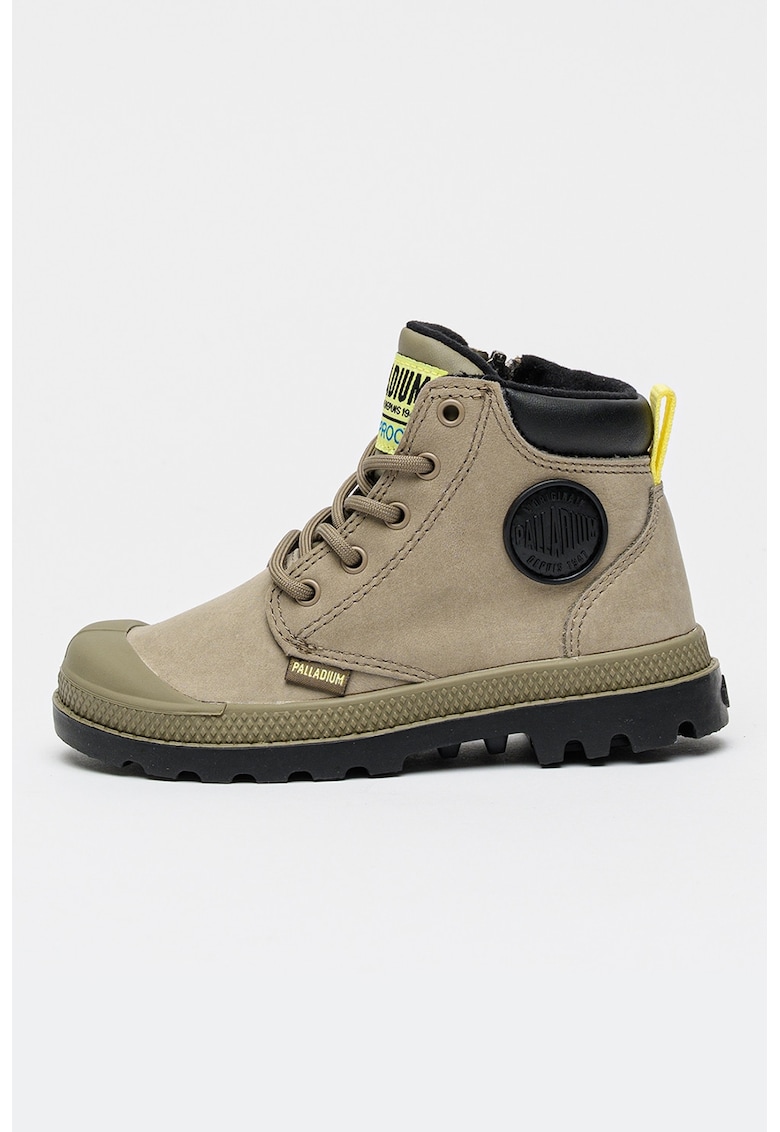 Непромокаеми боти Pampa от набук - Бледозелен Palladium