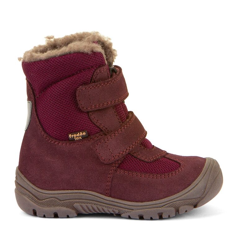Непромокаеми велурени боти с велкро - Бордо Froddo