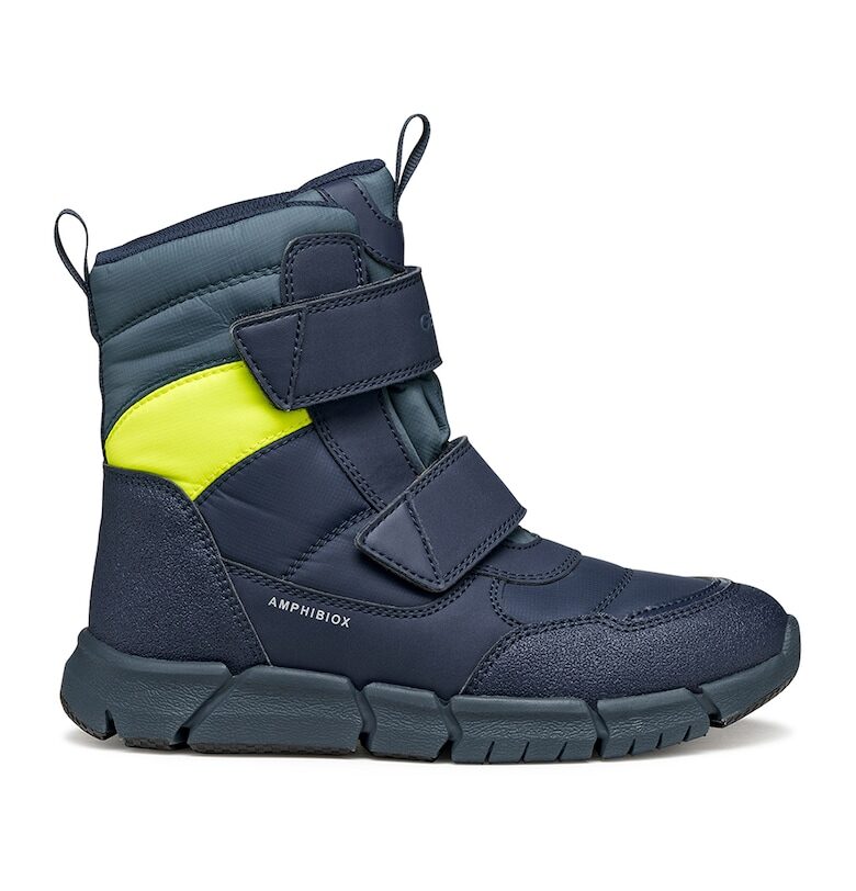 Непромокаеми зимни боти Flexyper ABX с велкро - Сламеножълт/Тъмносин Geox