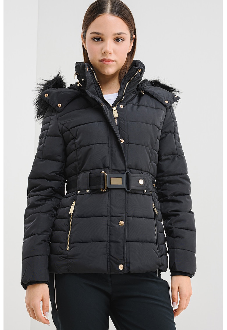 Непромокаемо ветроустойчиво зимно яке Blood с качулка - Златист/Черен Geographical Norway