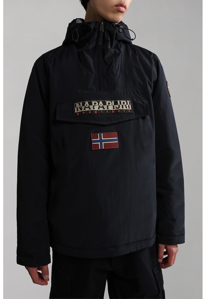 Непромокаемо зимно яке Rainforest с качулка - Черен Napapijri