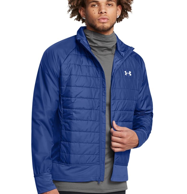 Непромокаемо зимно яке за бягане Launch - Тъмносин Under Armour