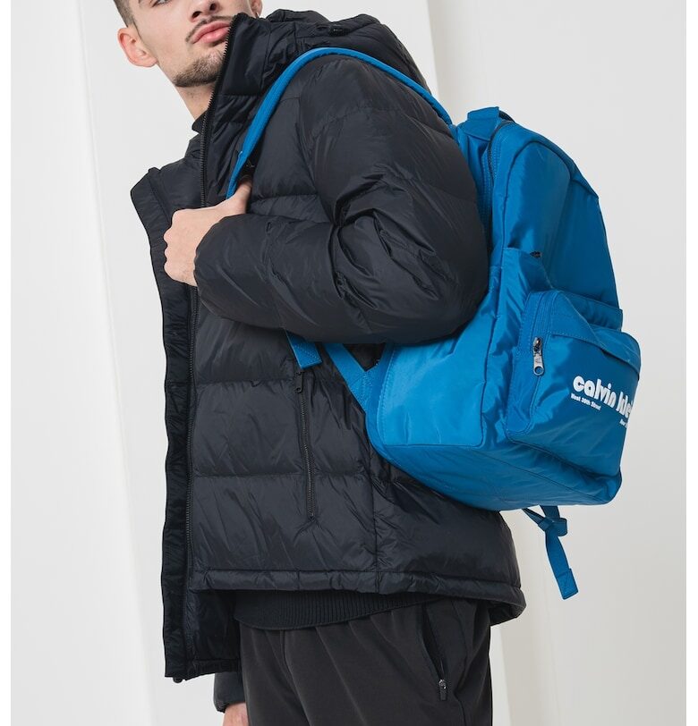 Непромокаемо зимно яке с цип и пухена вата - Черен CALVIN KLEIN JEANS