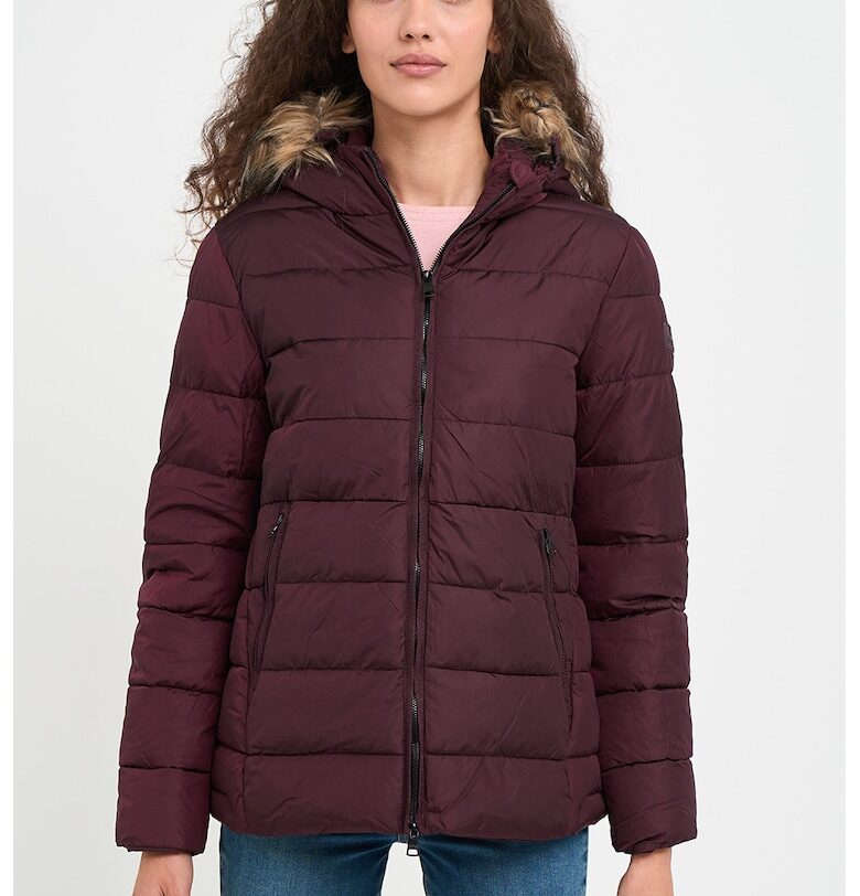 Непромокаемо и ветроустойчиво зимно яке с качулка - Бордо KVL by KENVELO