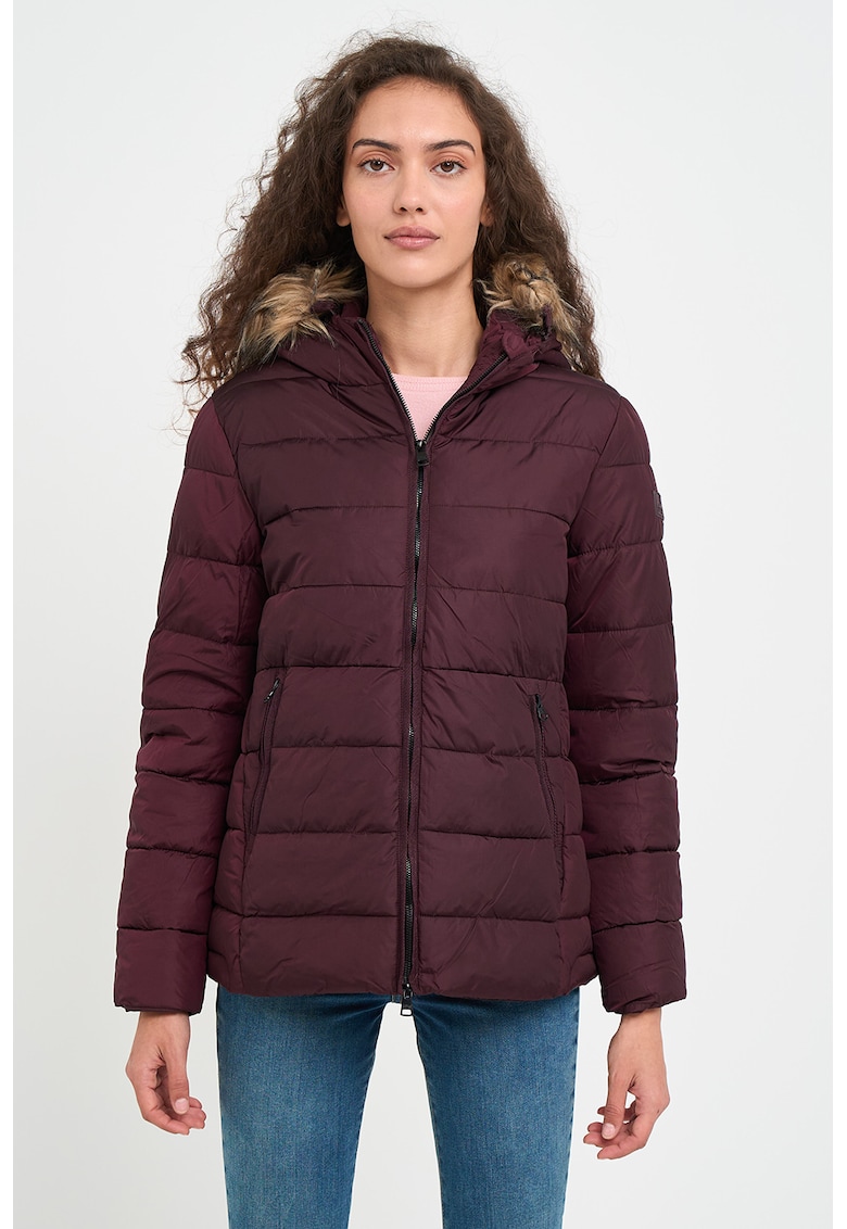Непромокаемо и ветроустойчиво зимно яке с качулка - Бордо KVL by KENVELO