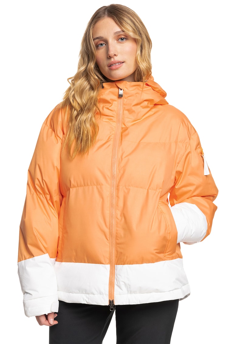 Непромокаемо ски яке Chloe с качулка и вата - Бял/Оранжев ROXY