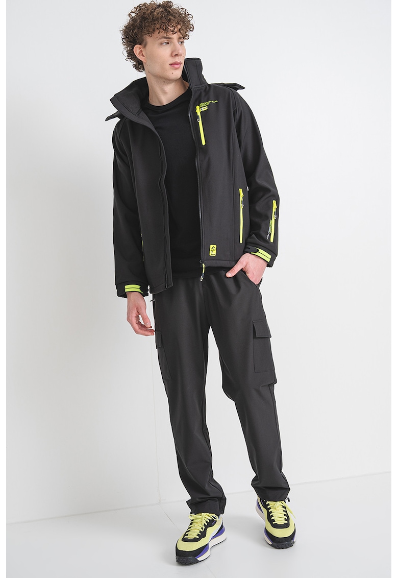 Непромокаемо яке Ritchone с отделяща се качулка - Черен Geographical Norway