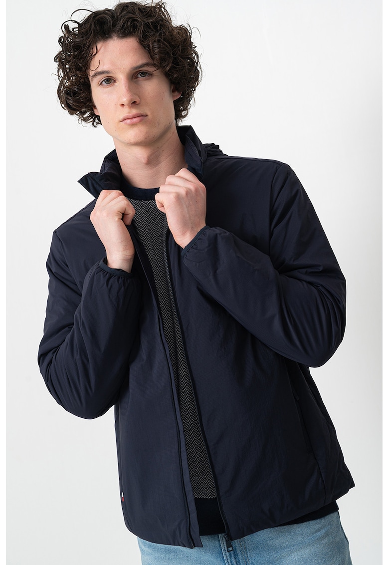 Непромокаемо яке със средновисока яка - Ултрамарин синьо Tommy Hilfiger