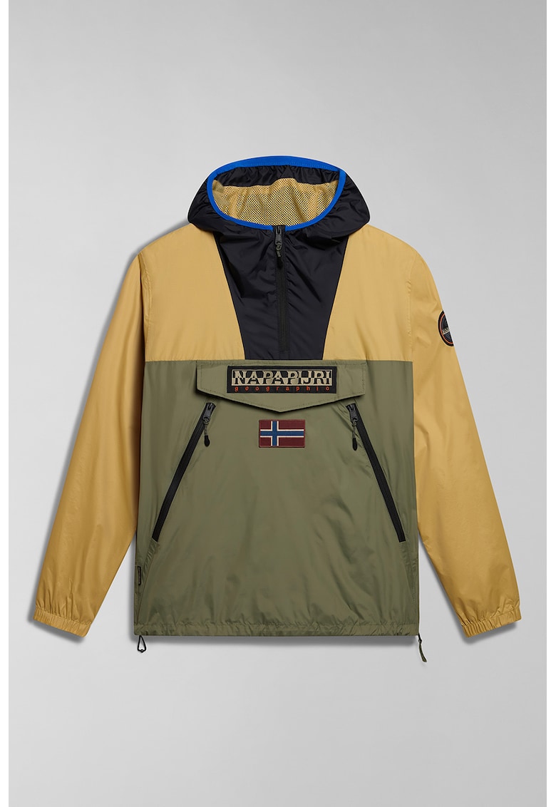 Ннепромокаемо яке Rainforest с качулка - Бежов/Каки/Тъмносин Napapijri