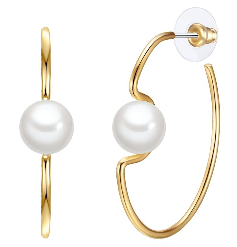 Обеци с 14К златно покритие - Златист/Жълт Lulu  Jane