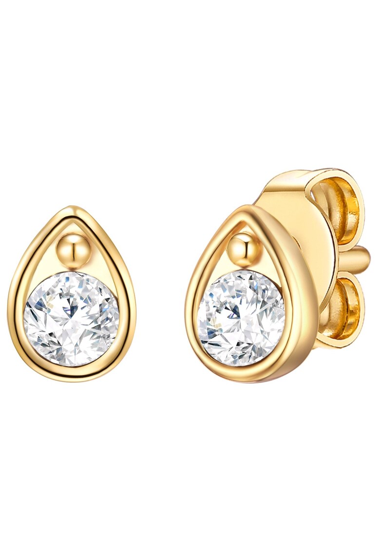 Обеци с 14К златно покритие и европейски кристали - Златист/Жълт Lulu Jane