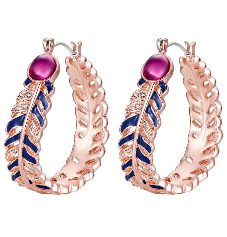 Обеци с покритие от 14K злато с кристали Lulu  Jane