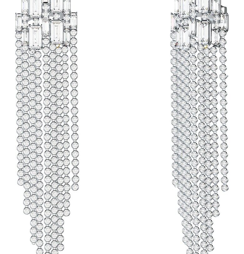 Обеци с циркони - Сребрист GUESS