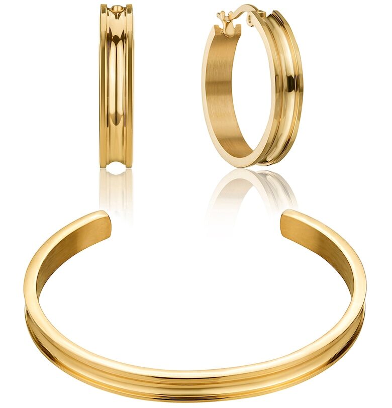 Обеци тип халки и гривна Isabella Ford