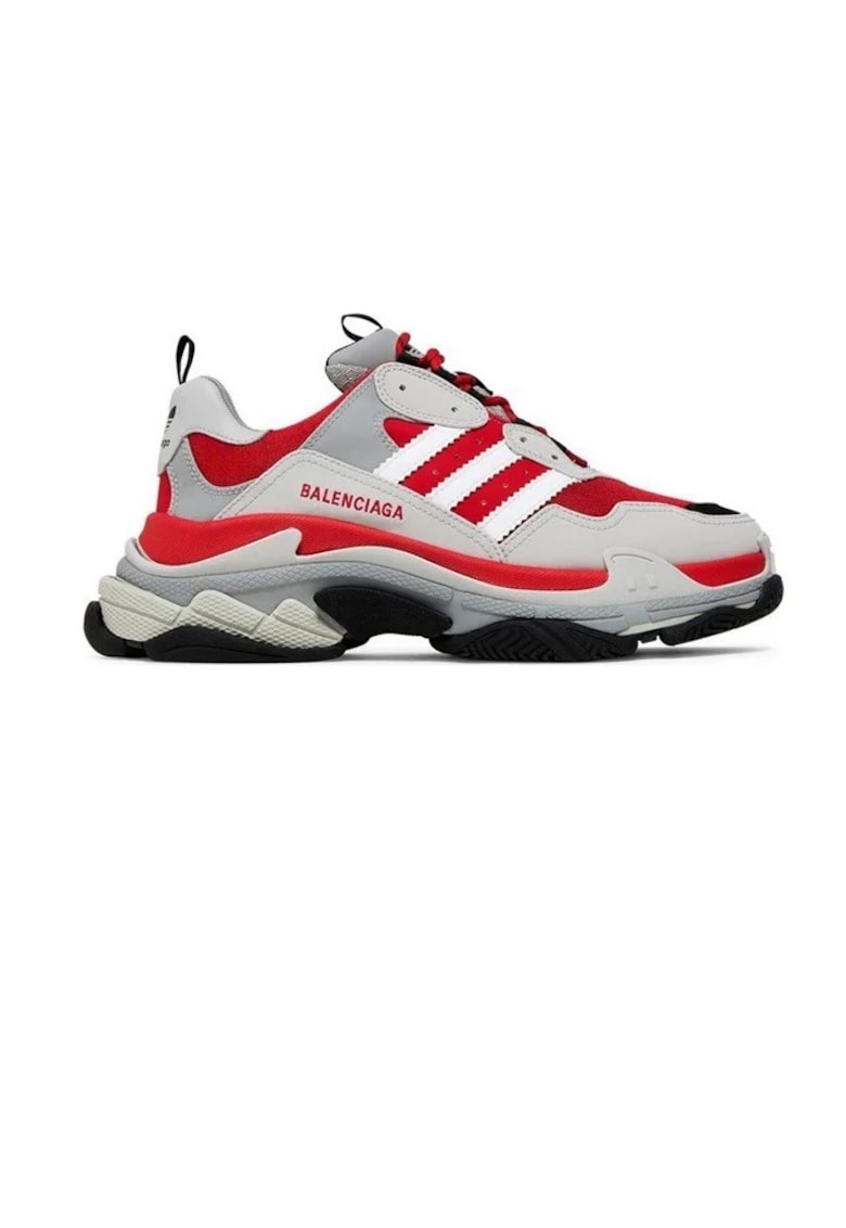 Обувки x adidas originals Triple S - Сив | Червен Balenciaga