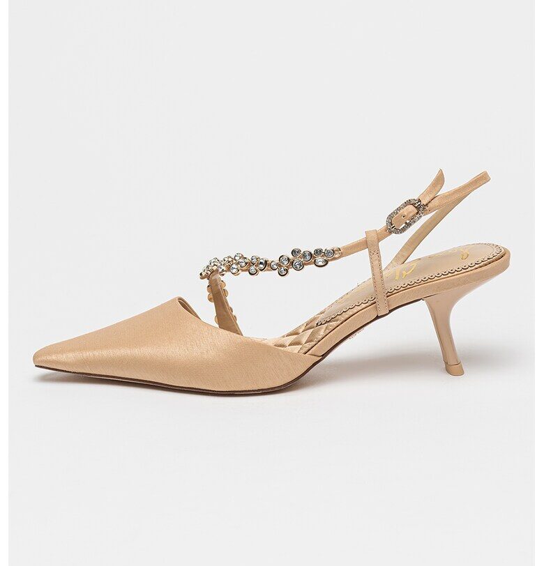 Обувки без пета Bonnie с остър връх - Златист/Светло бежово Sam Edelman