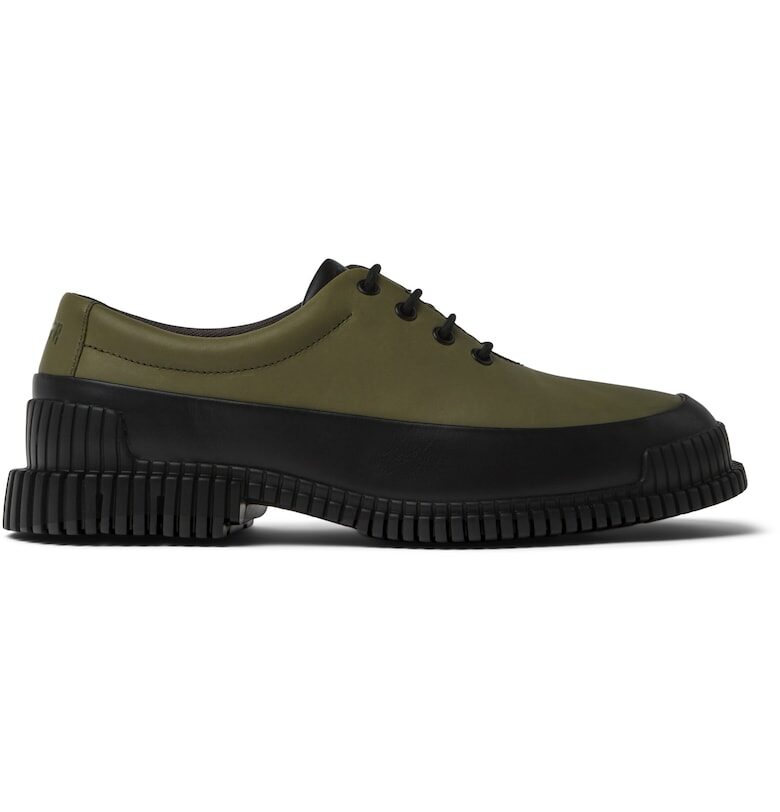 Обувки от еко кожа с връзки - Черен/Каки Camper