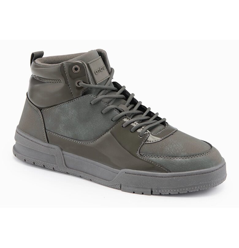 Обувки с блестящи детайли  OM-FOSH-0178 - Високи - Сив OMBRE