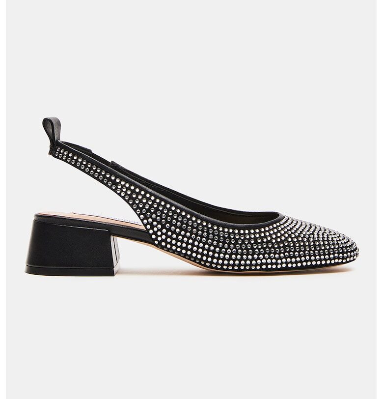 Обувки с масивен ток - Черен/Сребрист Steve Madden