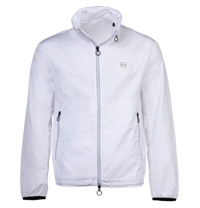 Олекотено ветроустойчиво яке - Бял ARMANI EXCHANGE