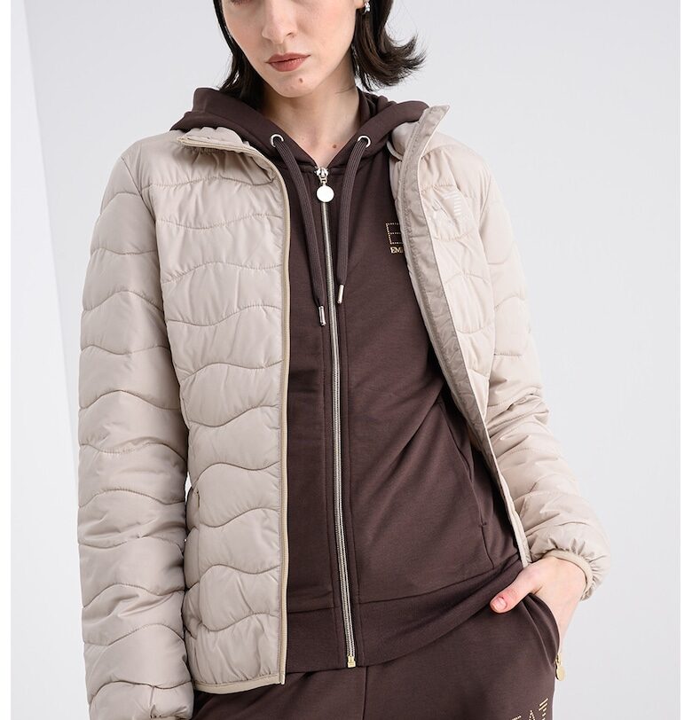 Олекотено зимно капитонирано яке - Слонова кост EA7