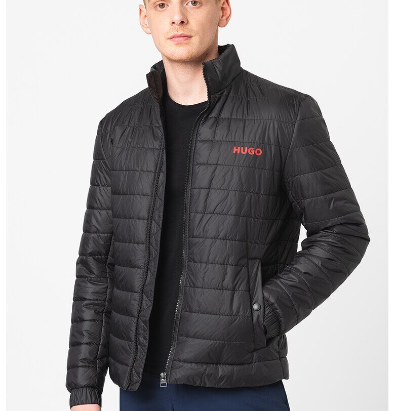 Олекотено зимно яке Benti по тялото - Черен HUGO