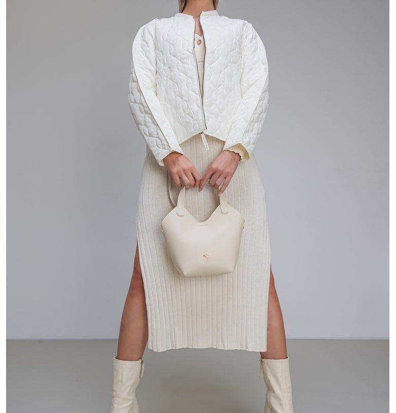 Олекотено яке Abi с цип - Мръснобял Pepe Jeans London