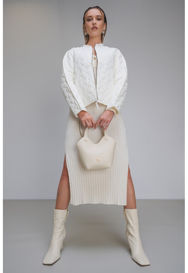 Олекотено яке Abi с цип - Мръснобял Pepe Jeans London