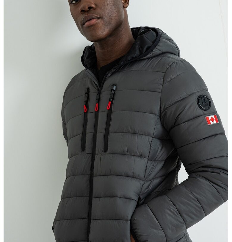 Олекотено яке Alaricana с качулка - Tъмносив Anapurna