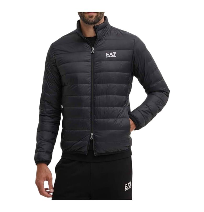Опаковано пухено яке  EA7 Core Identity 38261 - Бял/Черен Emporio Armani