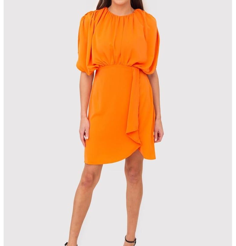 Оранжева мини рокля със свободна кройка DA1654 BLOOD ORANGE - Оранжев Ax Paris