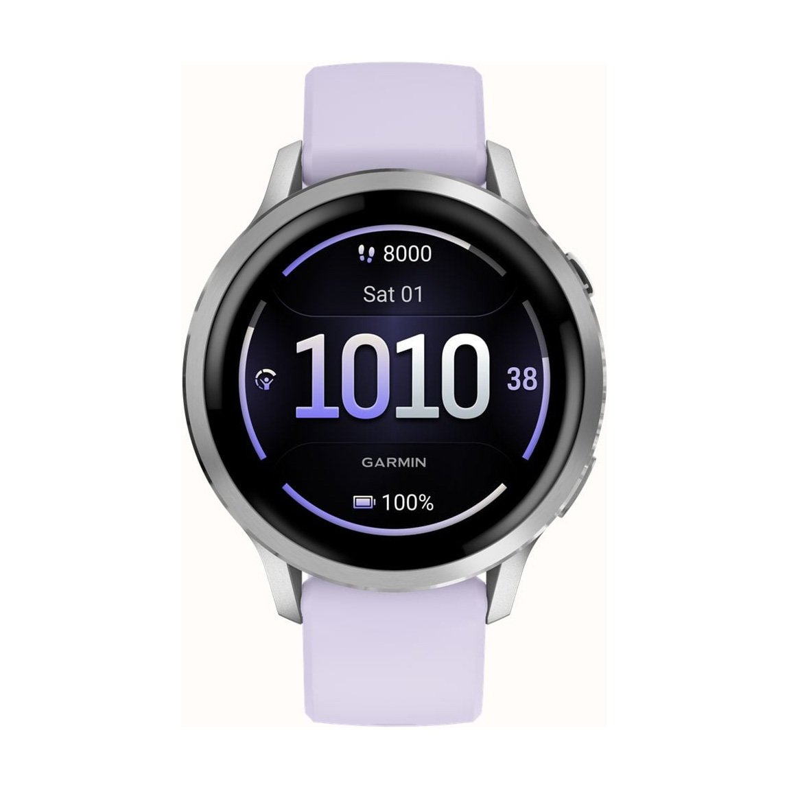 Оригинален Дамски Смарт часовник Garmin Venu 4 Amoled 41 мм Gorilla 3 Silver/Periwinkle 010-03013-01