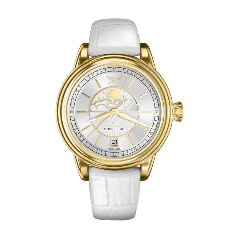 Оригинален Дамски Часовник Aviator Douglas MoonFlight V.1.33.1.343.4