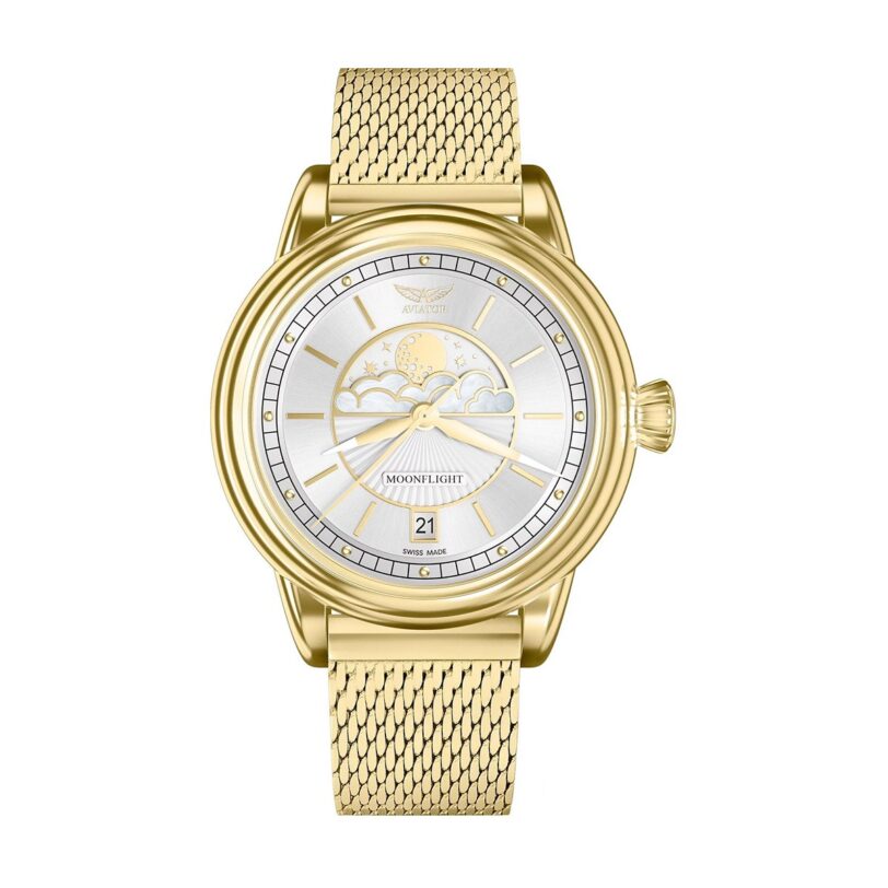 Оригинален Дамски Часовник Aviator Douglas MoonFlight V.1.33.1.343.5