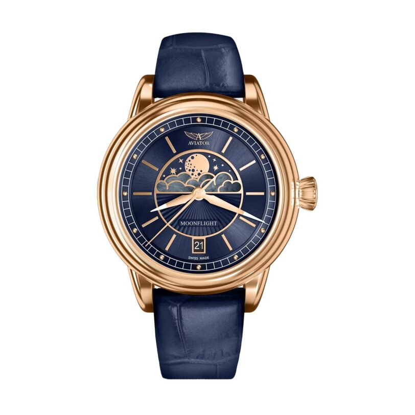 Оригинален Дамски Часовник Aviator Douglas MoonFlight V.1.33.2.256.4