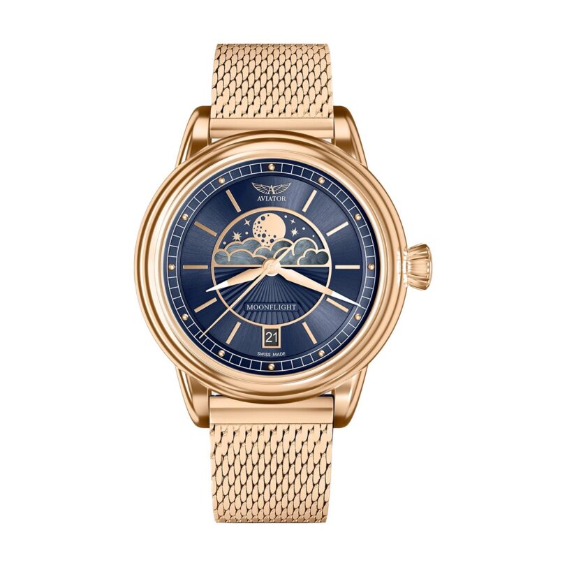 Оригинален Дамски Часовник Aviator Douglas MoonFlight V.1.33.2.256.5