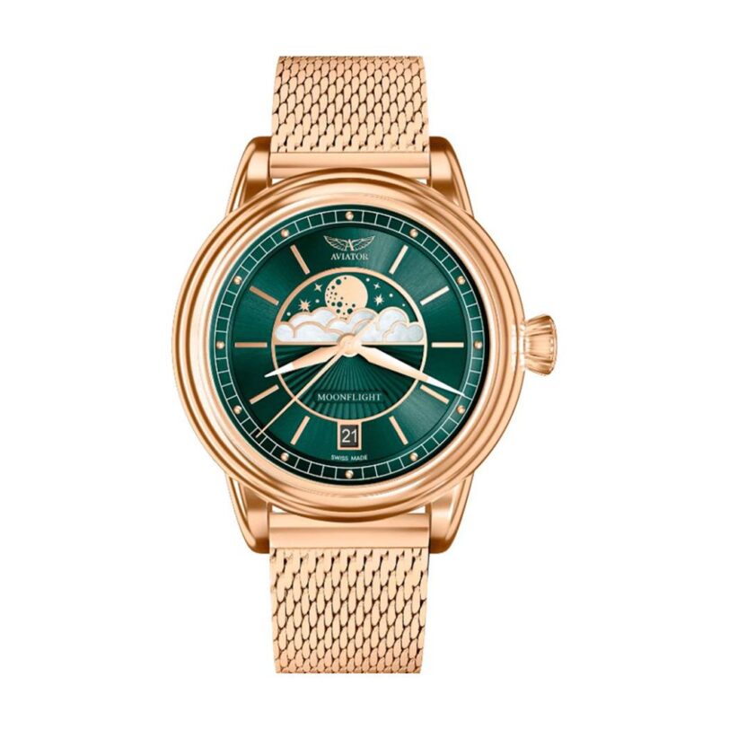 Оригинален Дамски Часовник Aviator Douglas MoonFlight V.1.33.2.263.5