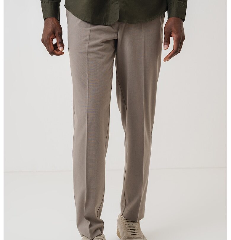 Официален панталон с лицев ръб - Тъмнокафяв ARMANI EXCHANGE