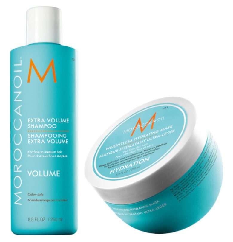 Пакет  Хидратиращ шампоан 250 мл + Интензивна хидратираща маска 250 мл - Без парабени/Без сулфати/Обем Moroccanoil