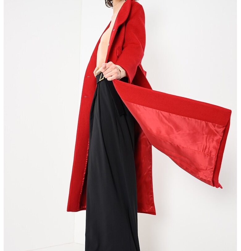 Палто Giostro от необработена вълна - Червен Marella